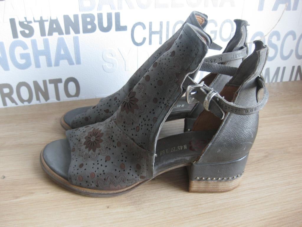 Nieuwe leren zomersandalen van A.S.98, maat 39, Verzenden, Nieuw, Sandalen of Muiltjes, Grijs
