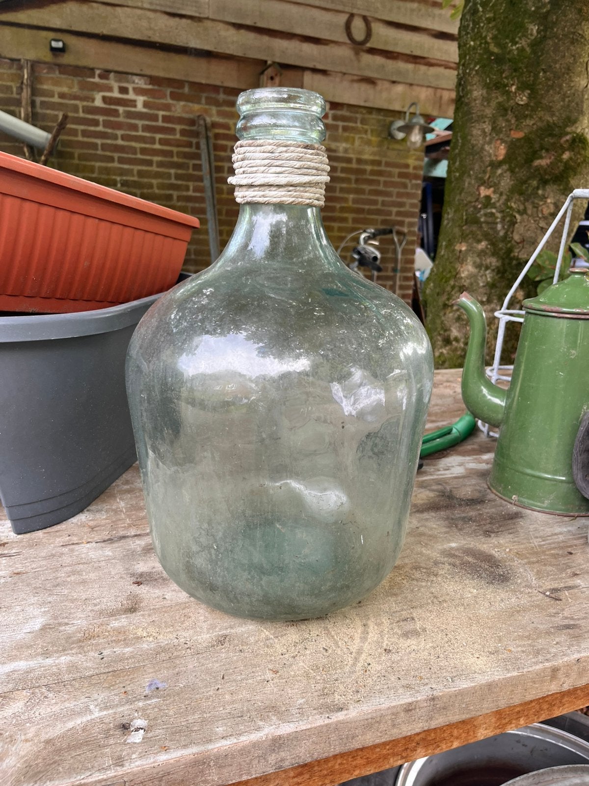 glazen wijnfles groot, Ophalen of Verzenden