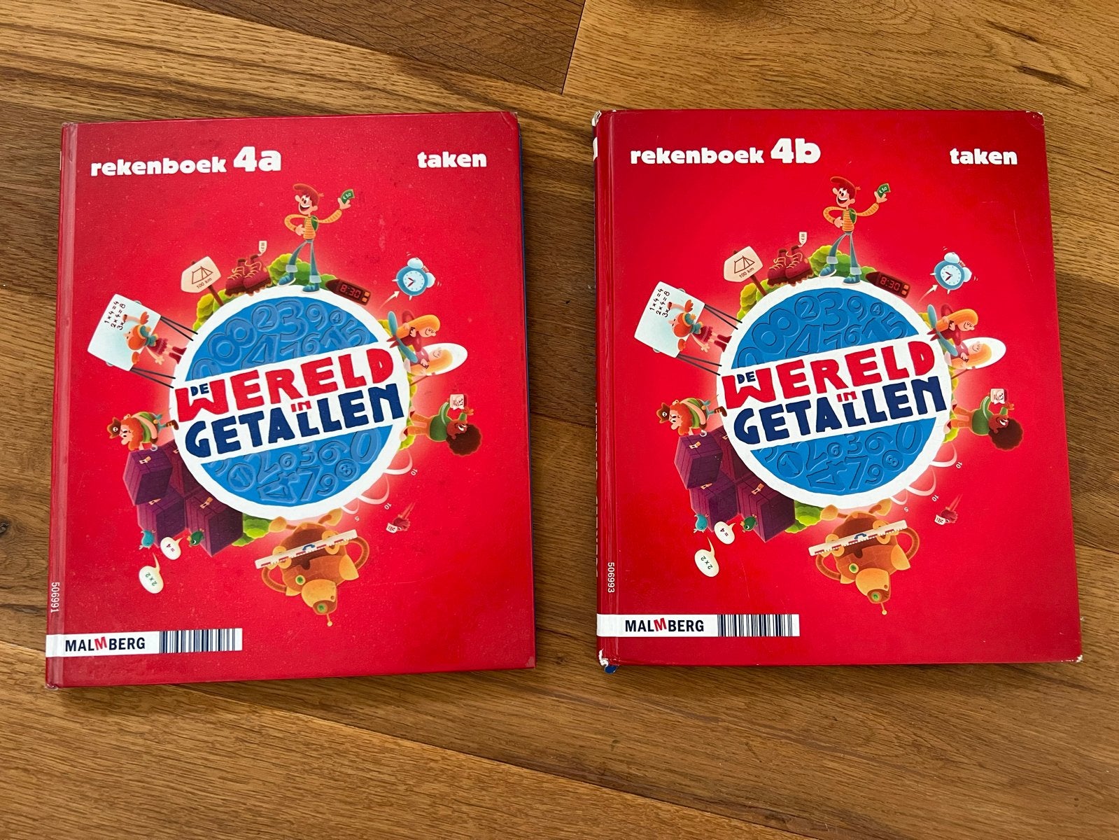De Wereld in Getallen 4a en 4b rekenboeken - Malmberg, Ophalen of Verzenden, Zo goed als nieuw, Overige niveaus, Wiskunde A