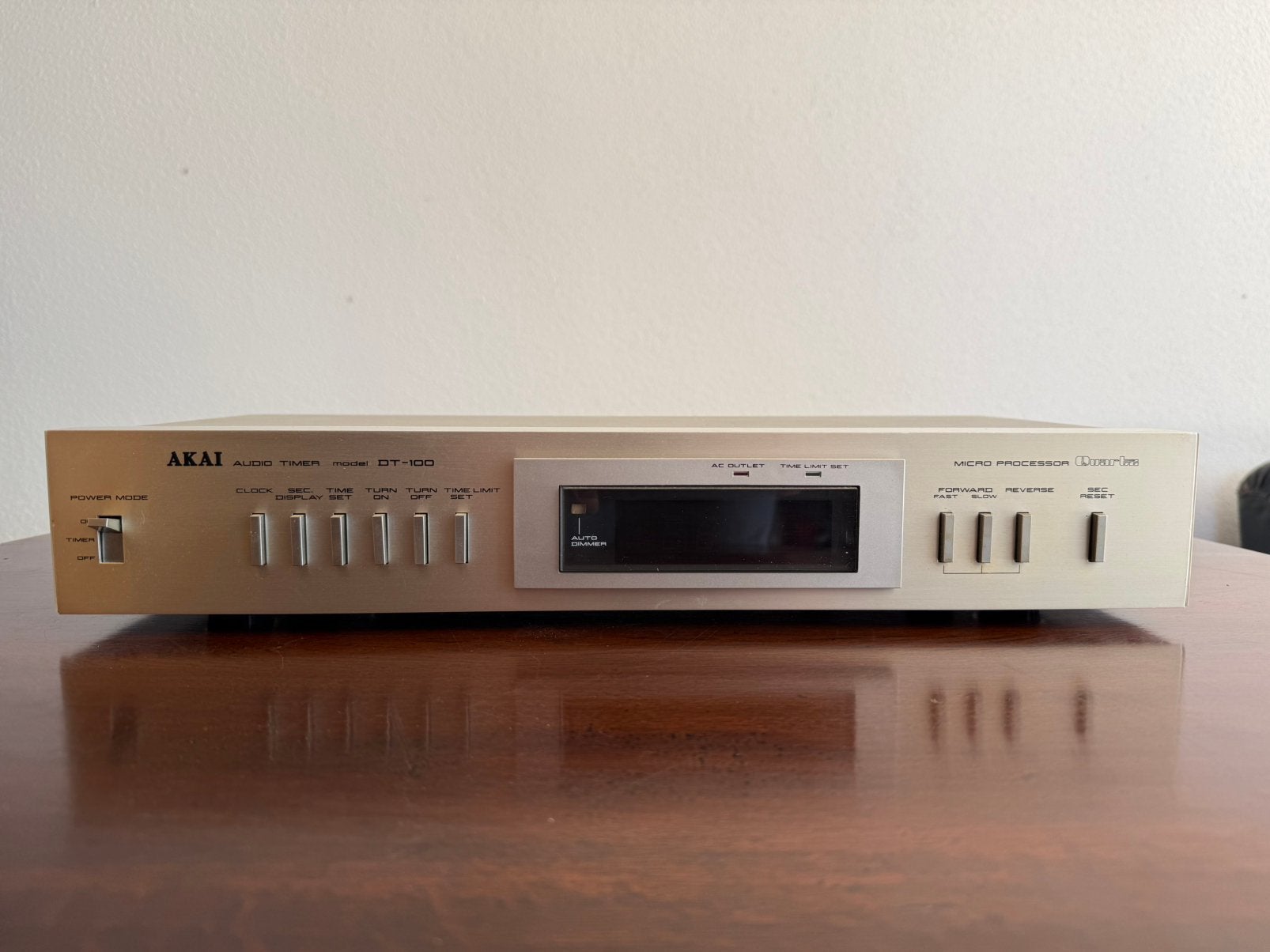 Akai DT-100 Audio timer zilver, Ophalen of Verzenden, Gebruikt, Akai