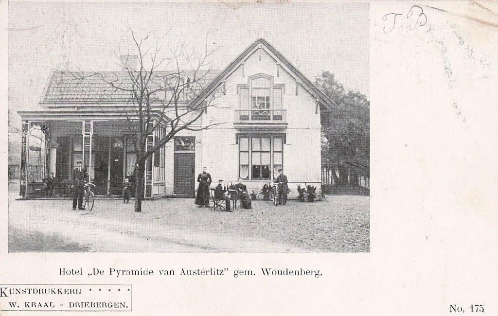 JO304 Woudenberg Hotel Pyramide v Austerlitz ca 1900, Verzamelen, Ansichtkaarten | Nederland, Ophalen of Verzenden, Voor 1920