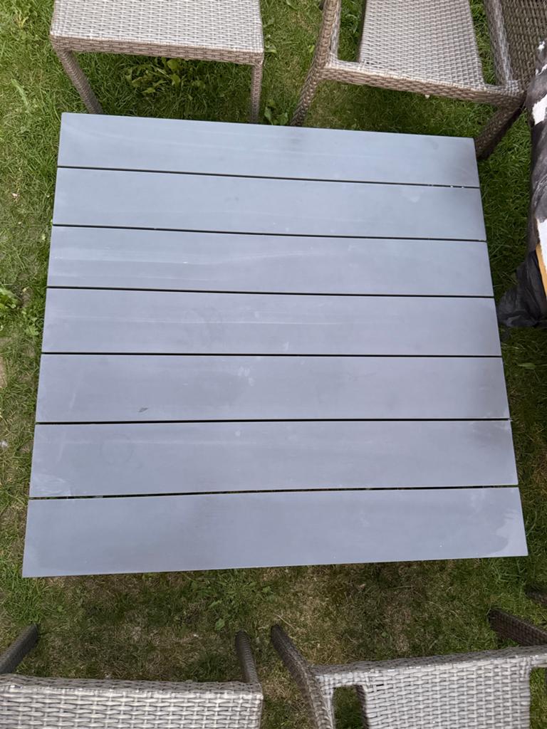 Tuinsalontafel 'Garden Impressions' - Grijs, Vierkant, Ophalen, Gebruikt, Vierkant, Metaal