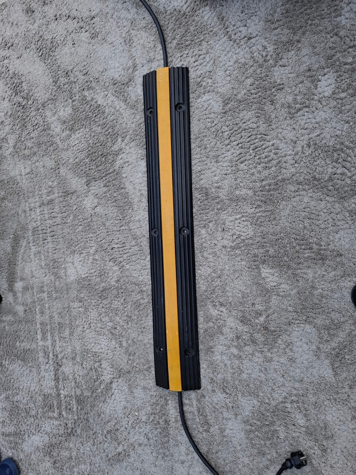 Kabelgoot / Drempel voor laadsnoer - 1 meter, rubber, geel, Ophalen of Verzenden