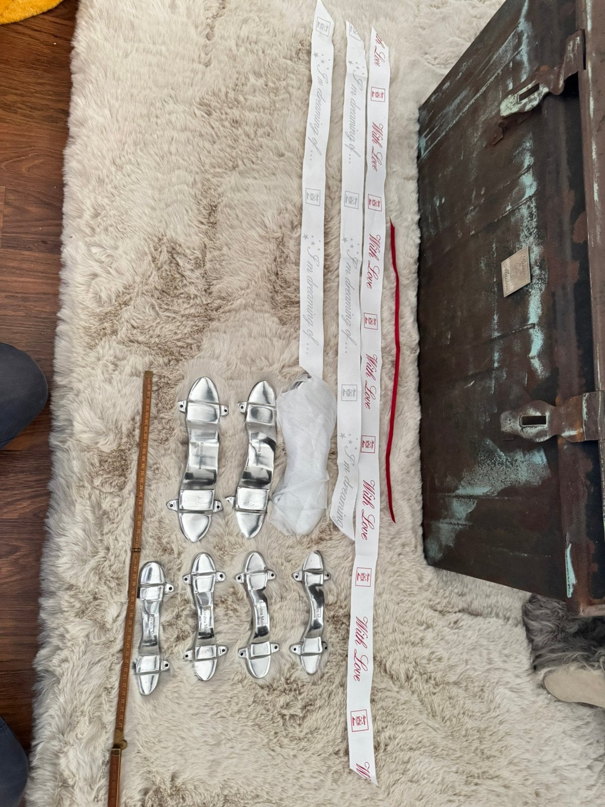 Decoratieve koffer kist lade handvaten. Riviera maison nieuw, Ophalen, Nieuw, 50 tot 100 cm, Minder dan 50 cm