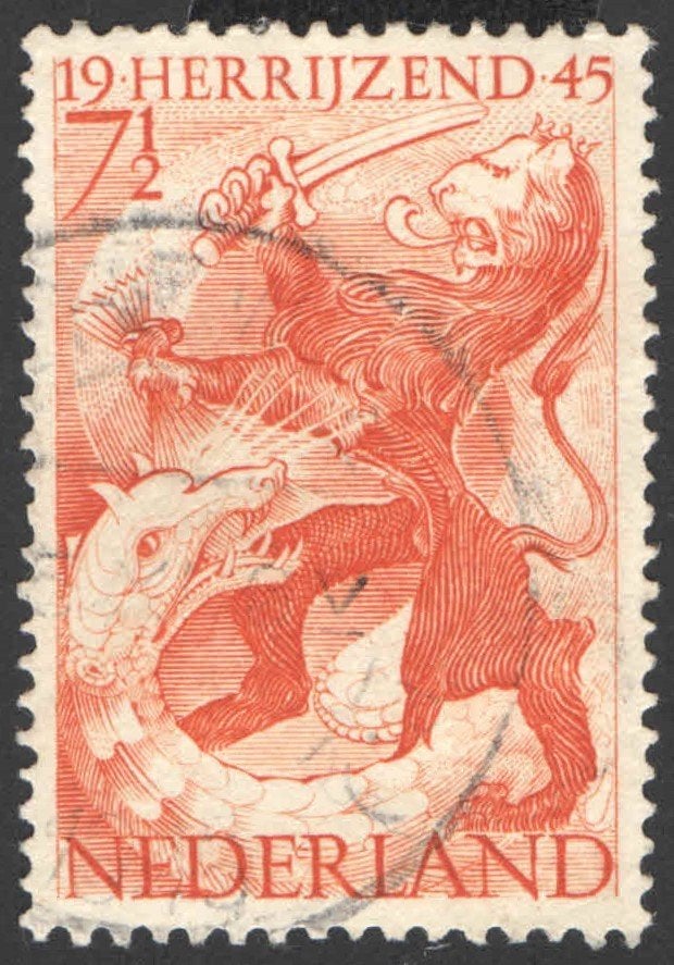 Nederland NVPH nr 443 gestempeld, Postzegels en Munten, Ophalen of Verzenden, Na 1940, Gestempeld