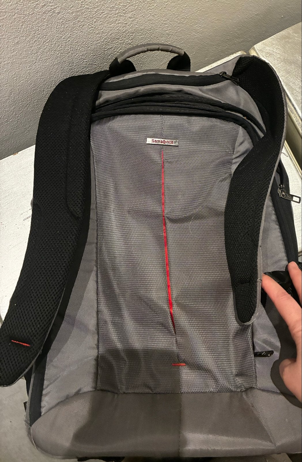 Samsonite Rugtas Trolley - Ruim en Praktisch, Ophalen of Verzenden, Gebruikt, Grijs