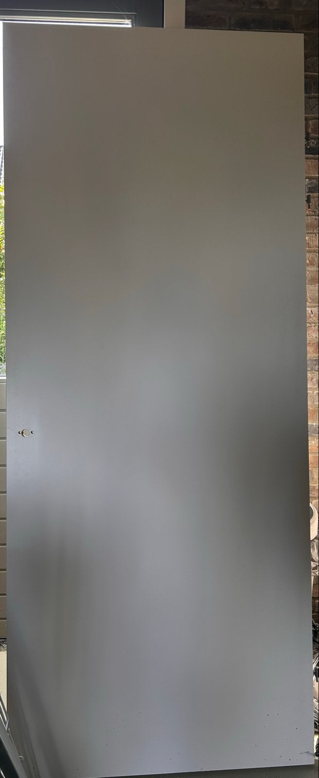 Witte binnendeur (opdek) 213,5cm bij 93cm met scharnieren, Gebruikt, 80 tot 100 cm, Binnendeur, Ophalen of Verzenden