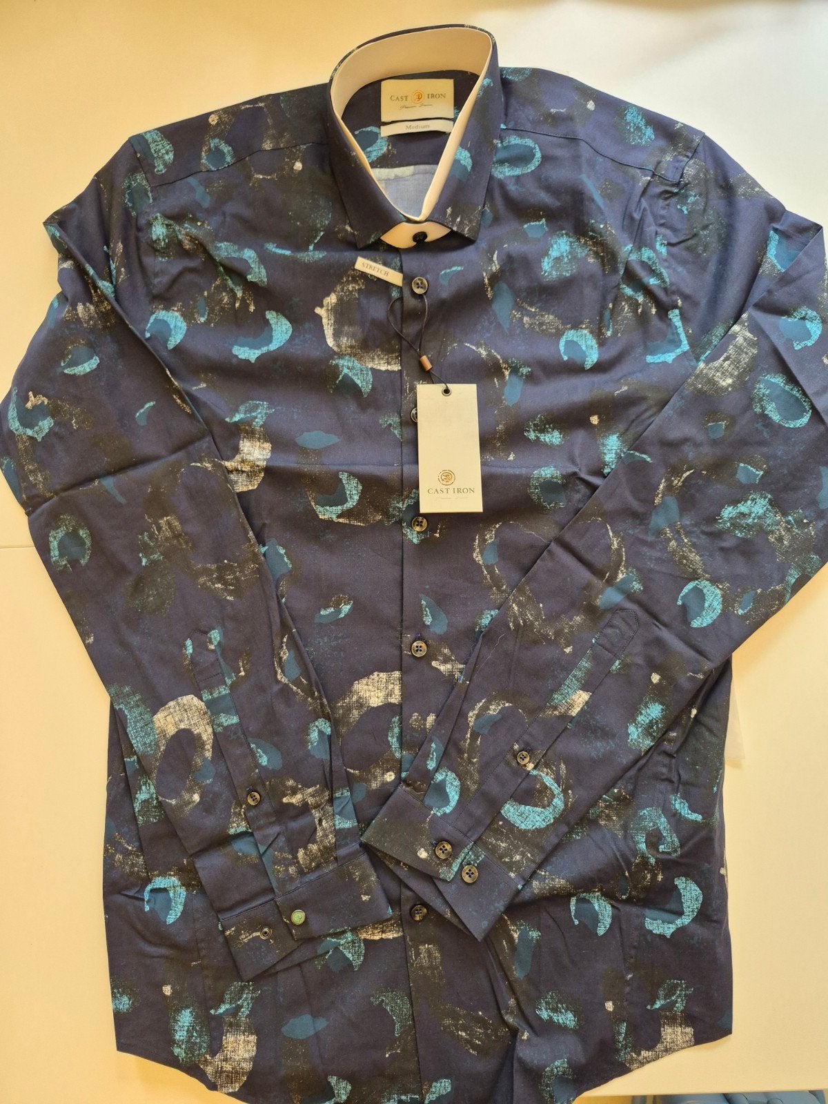 Cast Iron T-shirt Lange Mouwen Blauw M Nieuw met labels, Ophalen of Verzenden, Nieuw, Blauw, Cast Iron