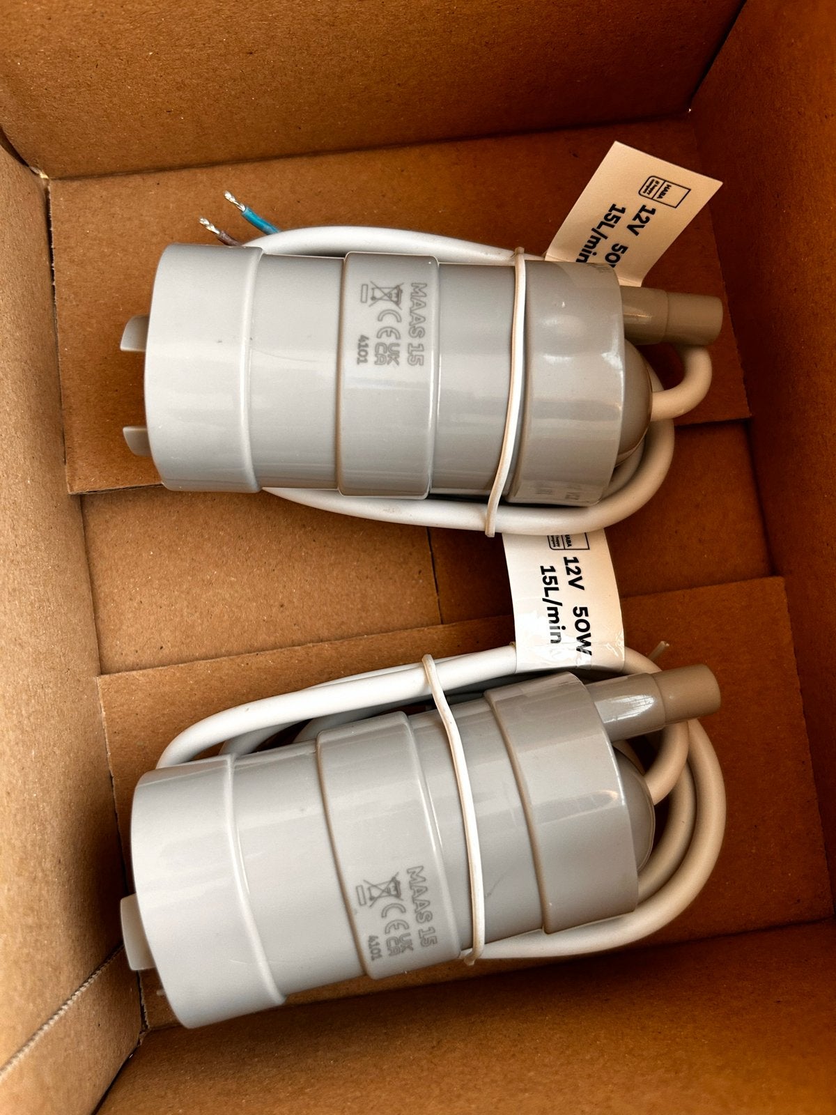 Maas 15 Dompelpomp 12V 50W 15L/min (2 stuks), Ophalen of Verzenden, Nieuw, Motor en Techniek