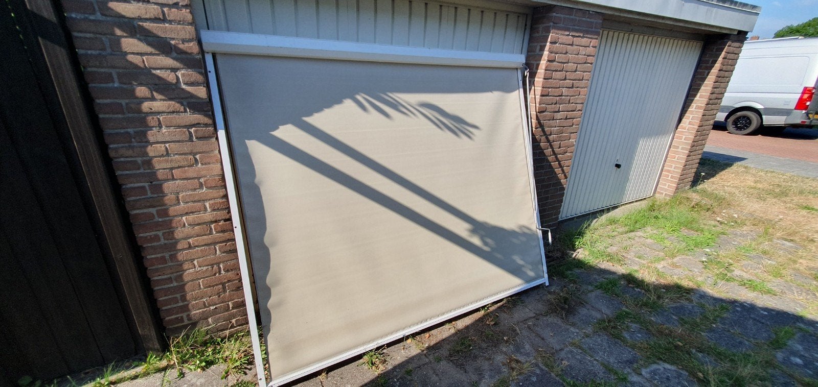 Screen 220cm breed 180cm hoog., Ophalen, Gebruikt, Minder dan 250 cm, 150 tot 300 cm