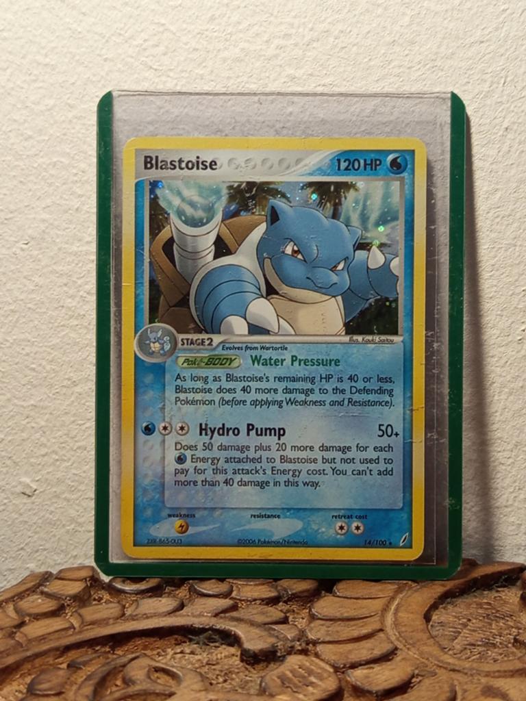 Blastoise #14 Pokemon kaart, Ophalen of Verzenden, Gebruikt, Losse kaart, Foil