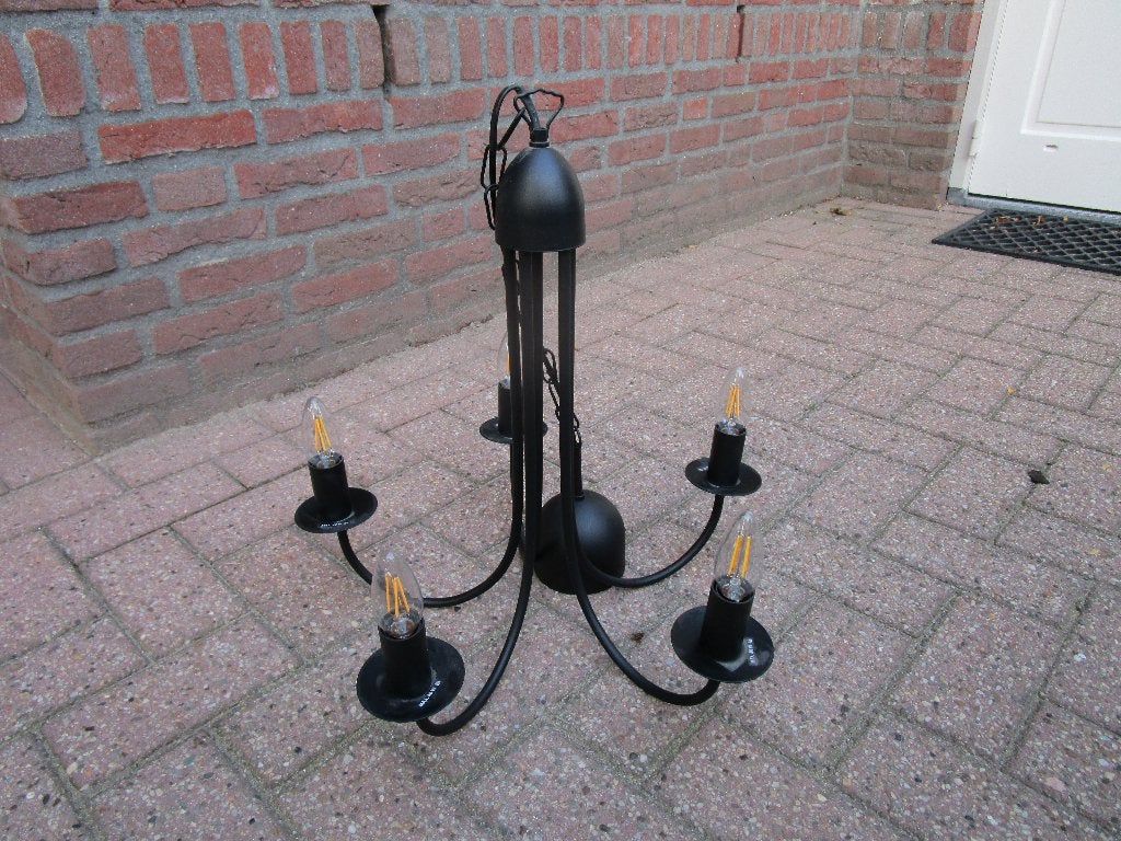 Leuke hanglamp met nog 5x bijna nieuwe LED lamp, Huis en Inrichting, Ophalen, Gebruikt