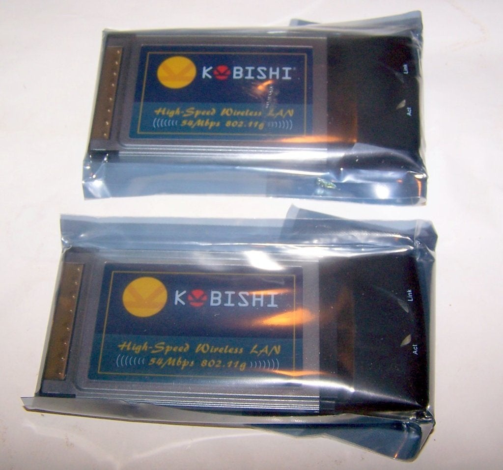 KOBISHI High-Speed Wireless LAN PC Card XG-300 (2 stuks)., Ophalen of Verzenden, Nieuw, Intern, KOBISHI