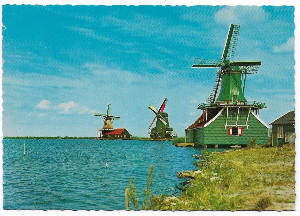 Molens uit Holland Ansichtkaart Ongelopen ( B5563 ), Ophalen of Verzenden, 1980 tot heden, Gelopen, Zuid-Holland