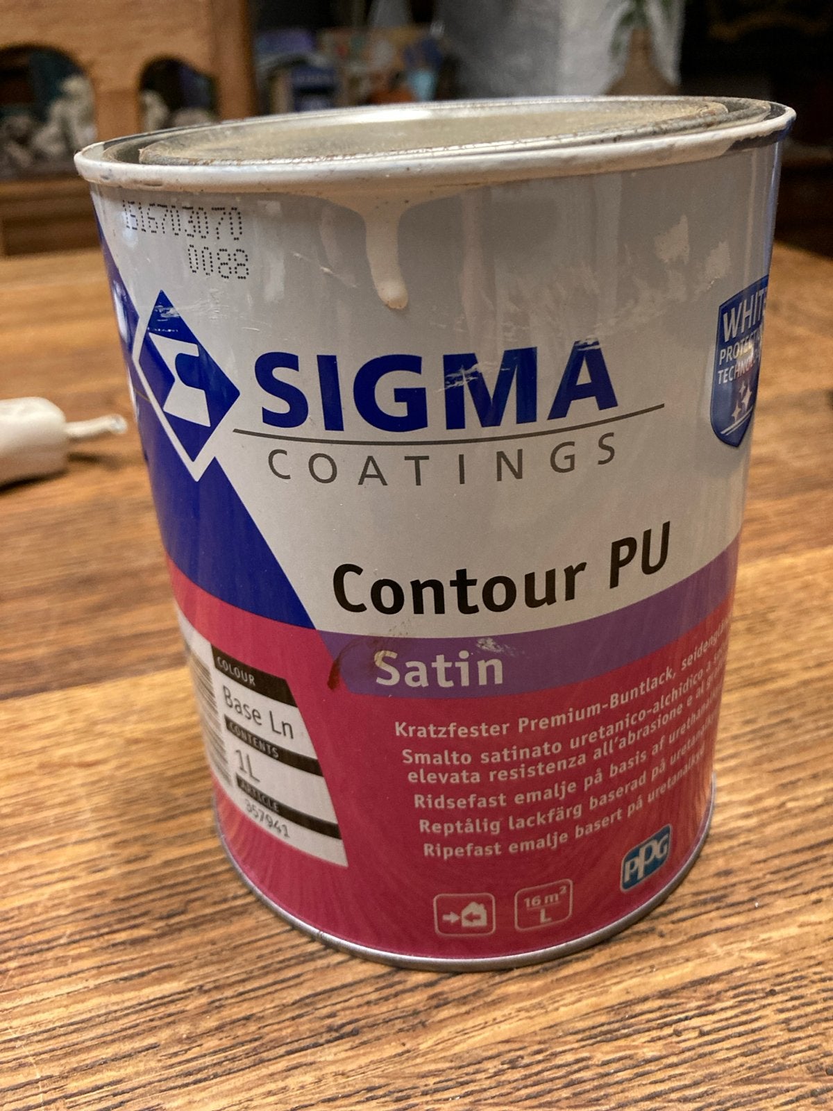 Sigma Contour PU Satin Lakverf - 1 Liter, Overige kleuren, Nieuw, Ophalen of Verzenden, Lak