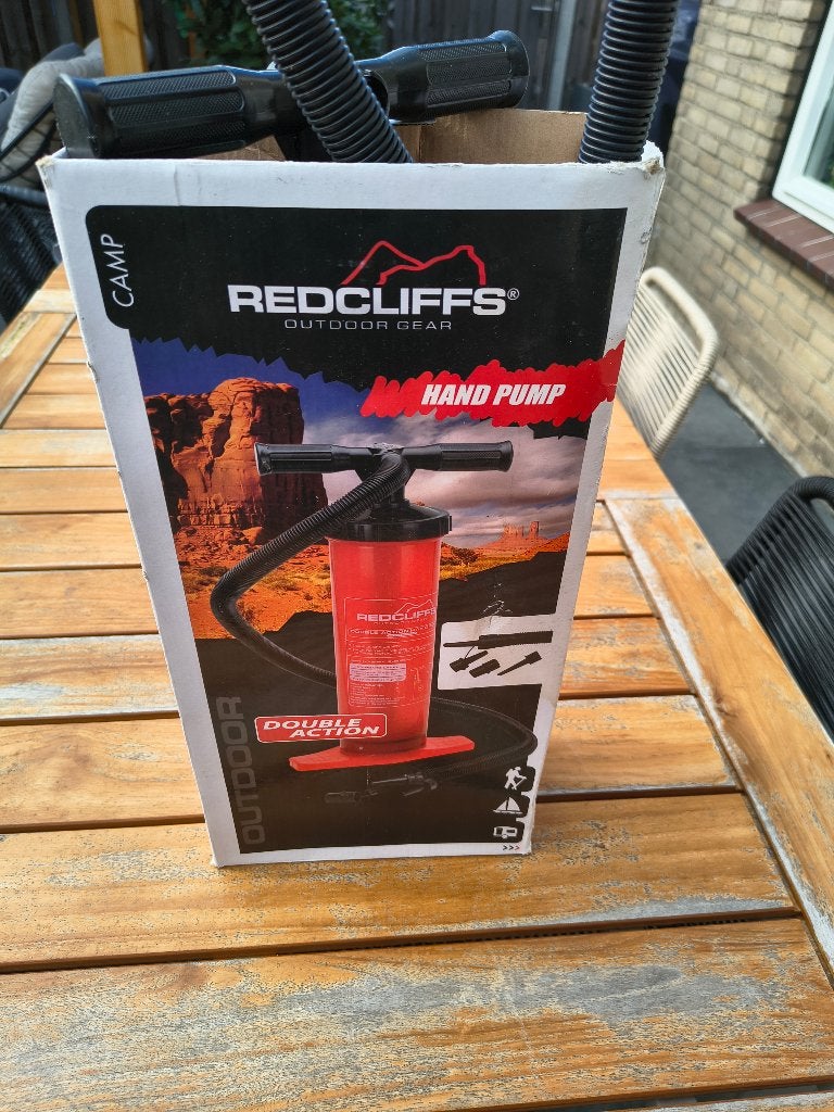 Redcliffs Outdoor Gear Dubbelwerkende Handpomp, Ophalen of Verzenden, Gebruikt, Handmatig
