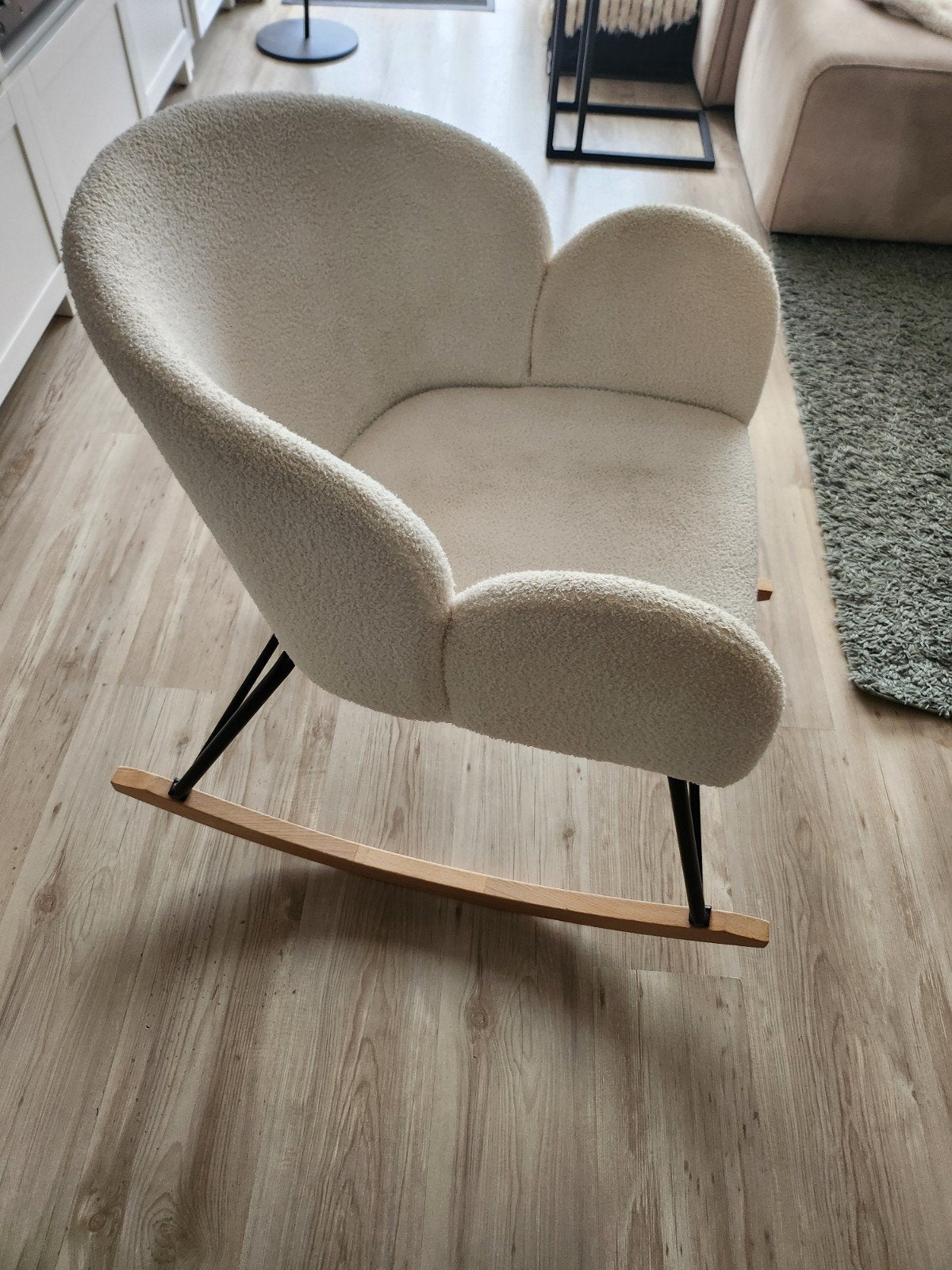 Schommelstoel, Huis en Inrichting, Stoelen, Ophalen, Gebruikt, Wit, Eén