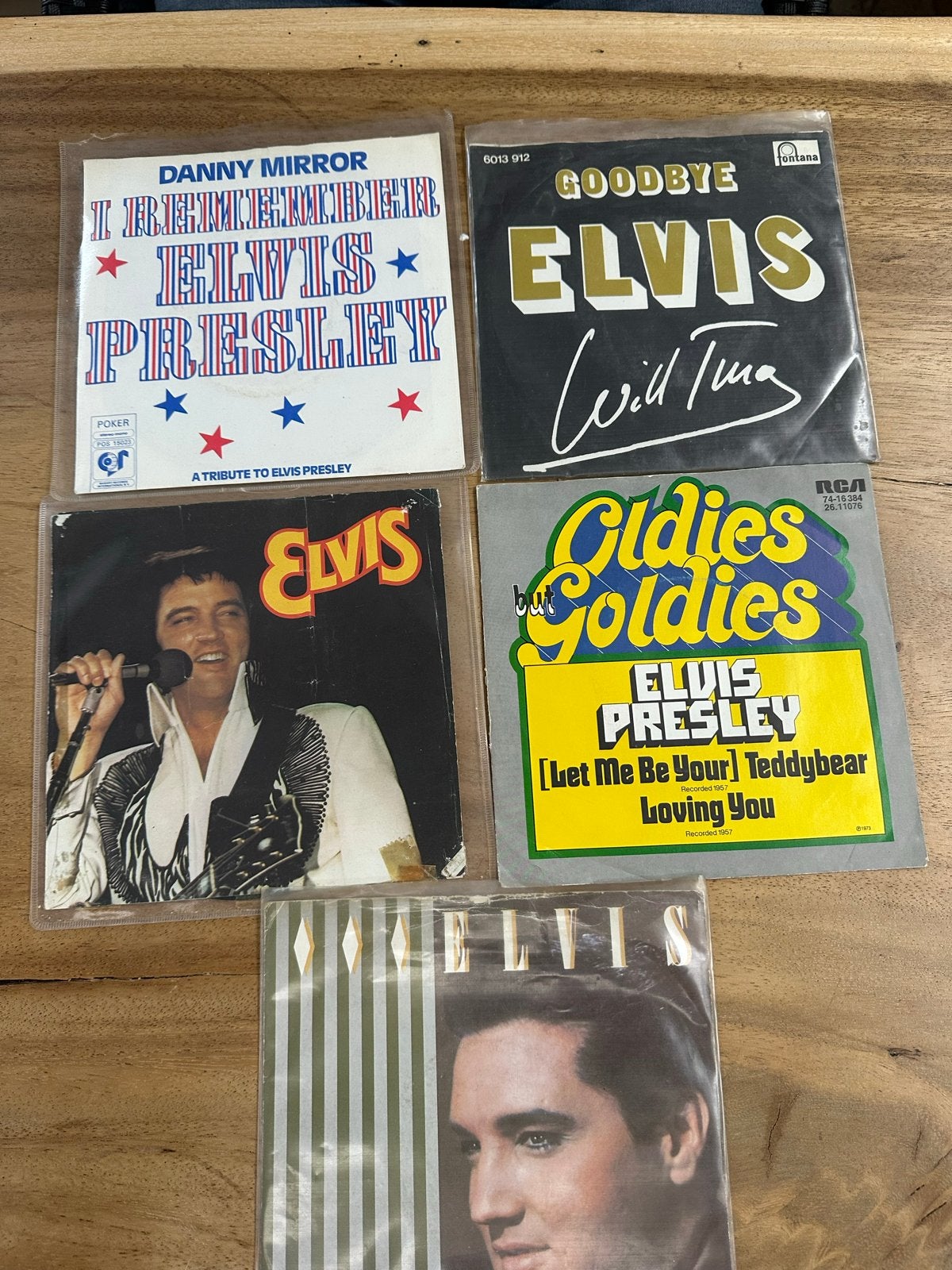 Elvis Presley Vinyl Collectie - 5 Singles, Cd's en Dvd's, Vinyl Singles, Gebruikt, 7 inch, Ophalen of Verzenden, Complilatie