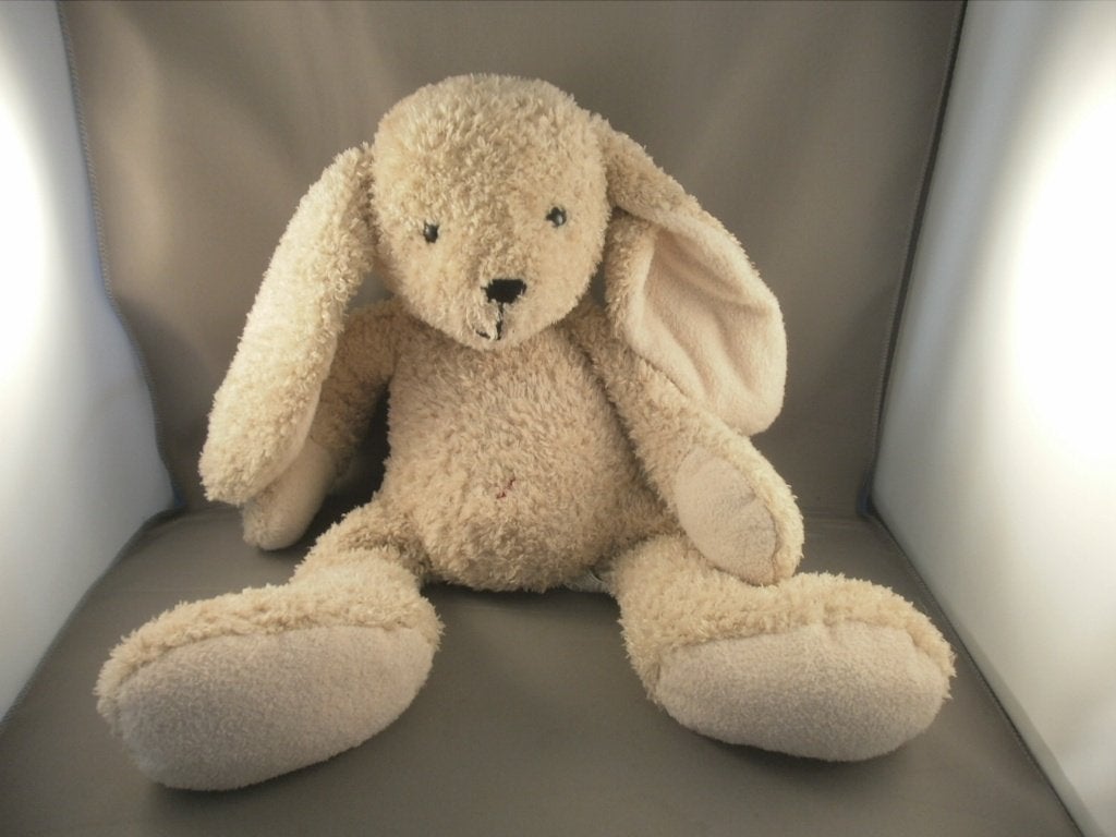Hema konijn wollig crème velours met rode x op buik korrels, Kinderen en Baby's, Speelgoed | Knuffels en Pluche, Hema, Ophalen of Verzenden
