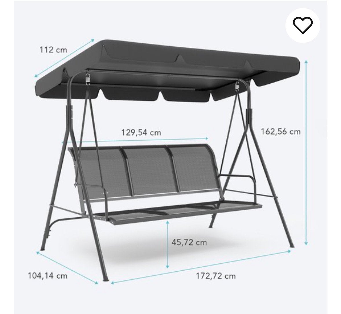 Comfortabele schommelstoel met zonnescherm, Ophalen, Nieuw, Met standaard, Eenpersoons