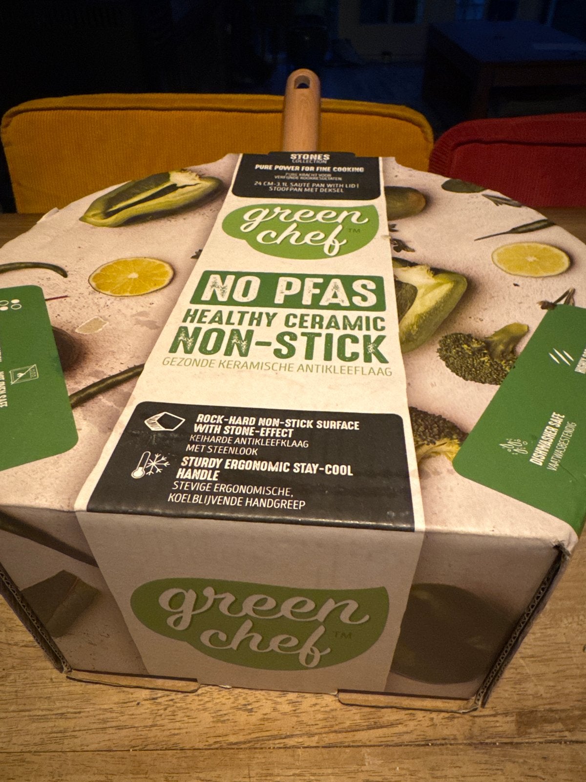 Green Chef Koekenpan - PFAS-vrij, Inductie Geschikt, Antiaanbaklaag, Nieuw, Ophalen of Verzenden, Overige merken
