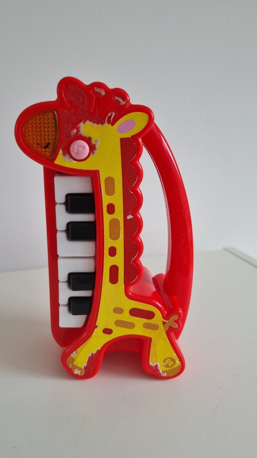 Rode giraf speelgoed piano met geluid, Ophalen of Verzenden