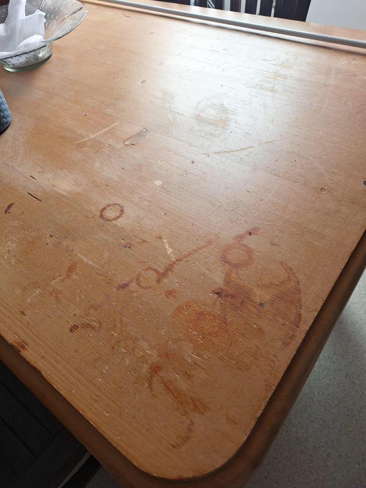 massieve eettafel, Ophalen