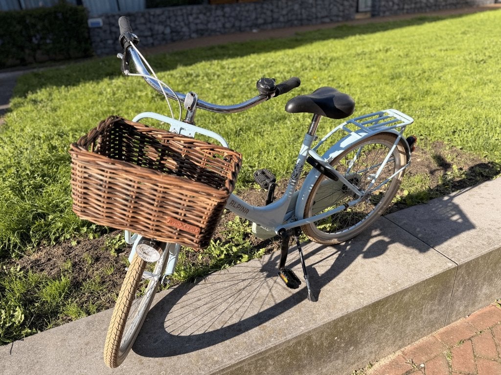 Lichtblauwe Alpina 24 inch met vernieuwde onderdelen, Fietsen en Brommers, Ophalen, Alpina, Handrem, Gebruikt