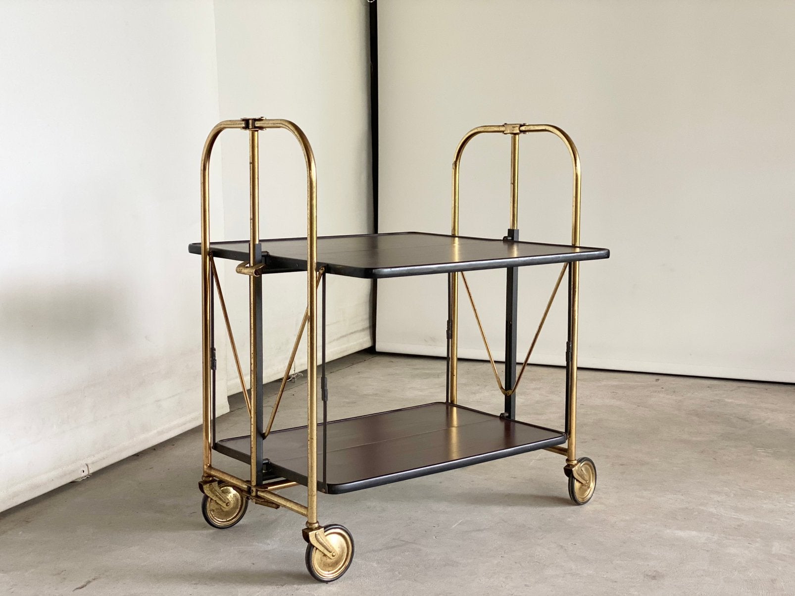 Vintage “practica” bartrolley 1980s, Huis en Inrichting, Tafels | Bijzettafels, Ophalen, Rechthoekig, 75 cm of meer, 60 cm of meer