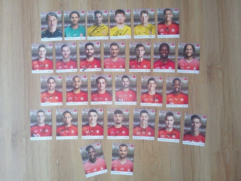 Set spelerskaarten van het Zwitserse Nationale Elftal, Ophalen of Verzenden, Nieuw, Buitenlandse clubs, Spelerskaart