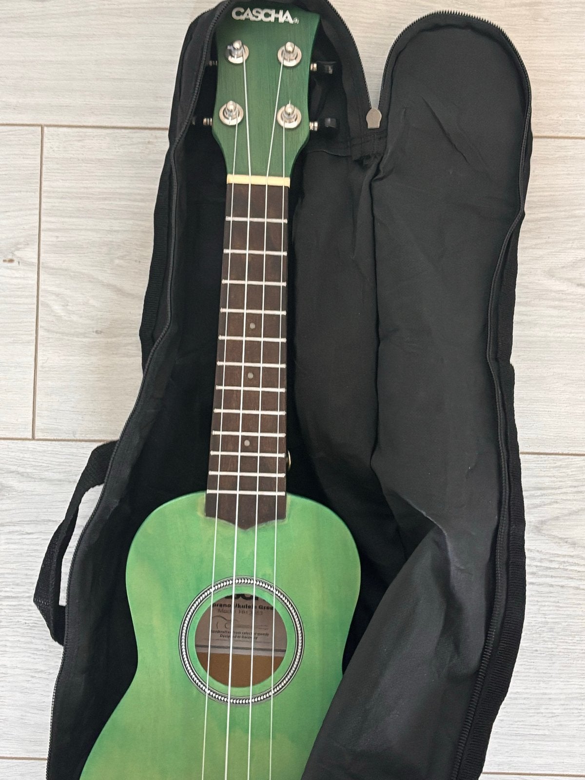 Cascha Sopraan Ukelele Groen met Hoes - Zo goed als nieuw, Ophalen of Verzenden, Zo goed als nieuw, Ukelele