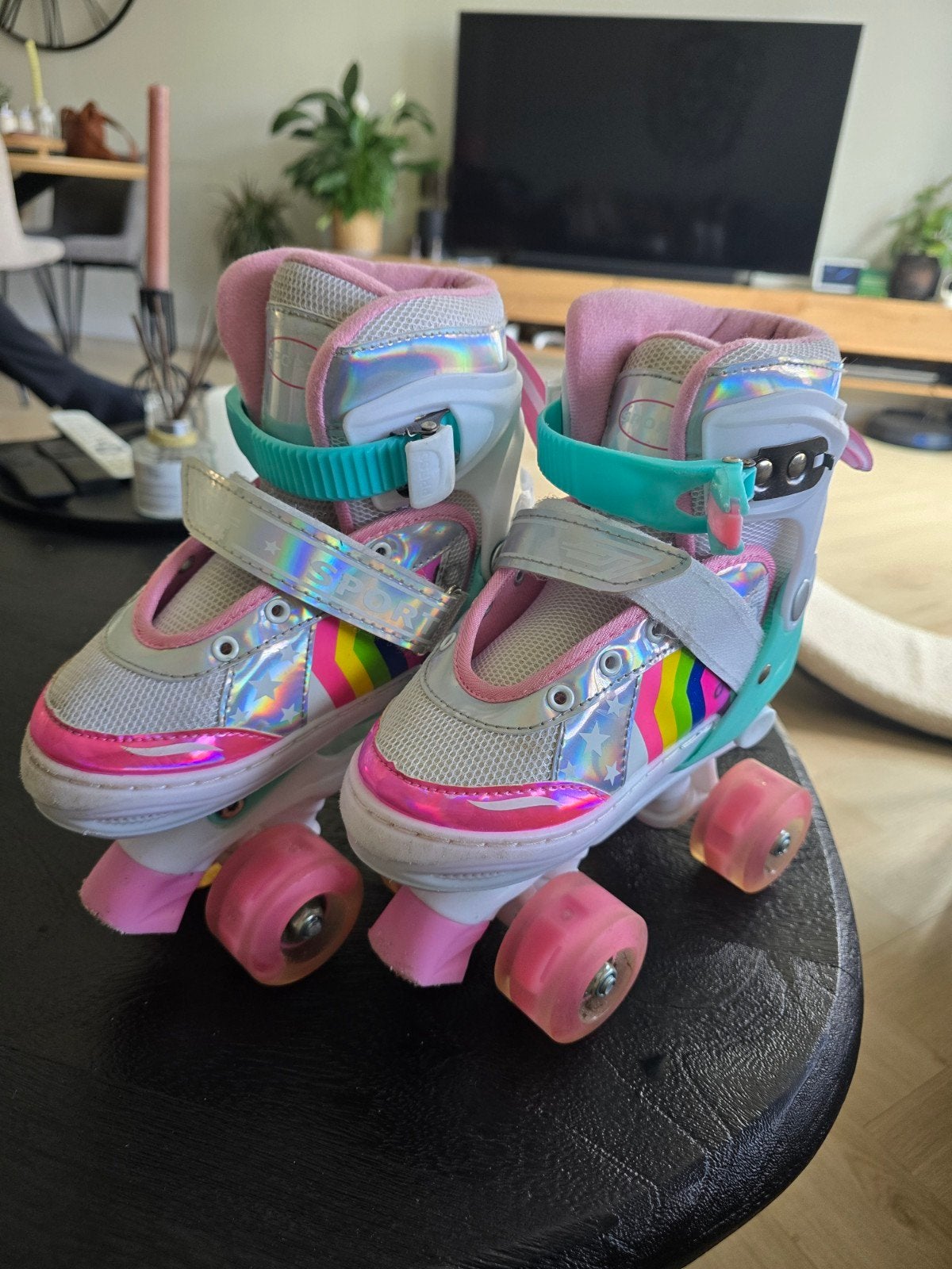 Verstelbare rolschaatsen maat 31-34, Kinderen en Baby's, Speelgoed | Buiten | Rolschaatsen, Ophalen, Verstelbaar, Gebruikt, Kinderen