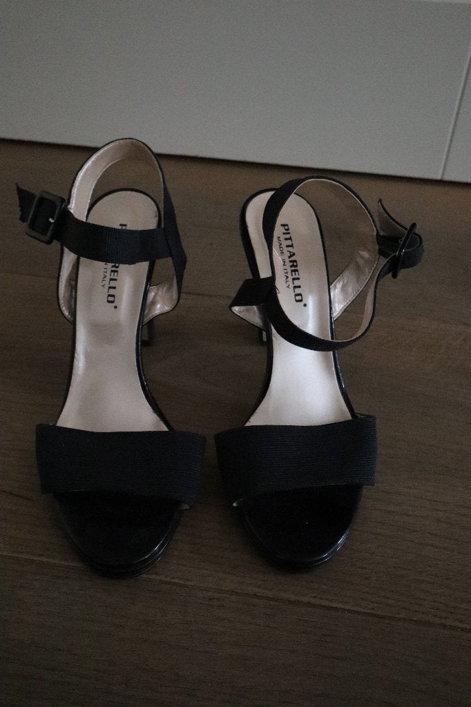 open schoenen met hak maat 41 zgan, Ophalen of Verzenden, Zo goed als nieuw, Zwart