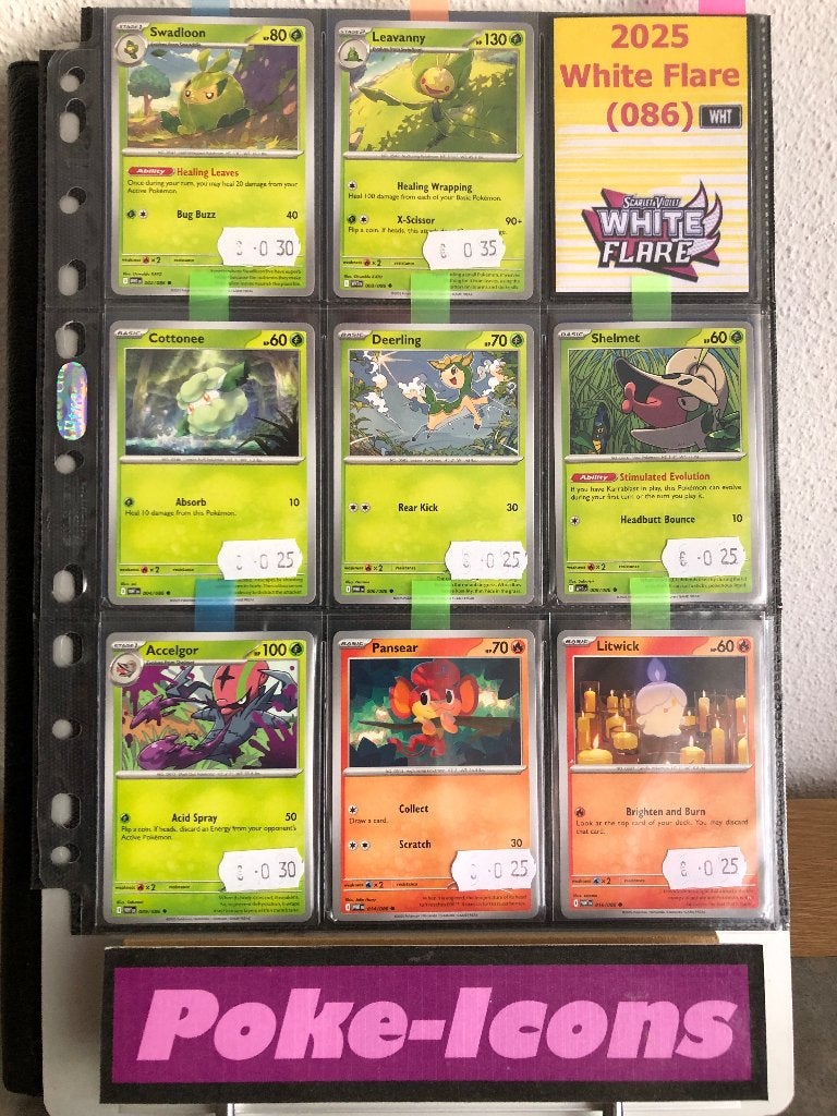 2025 S&V 086 Blackbolt/Whiteflare (Non-Holo, Reverse & Holo), Ophalen of Verzenden, Nieuw, Meerdere kaarten, Foil
