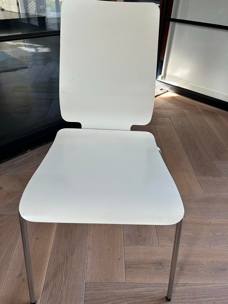 IKEA Gilbert eetkamerstoelen - wit en donkerbruin, Huis en Inrichting, Stoelen, Ophalen, Gebruikt, Twee, Wit