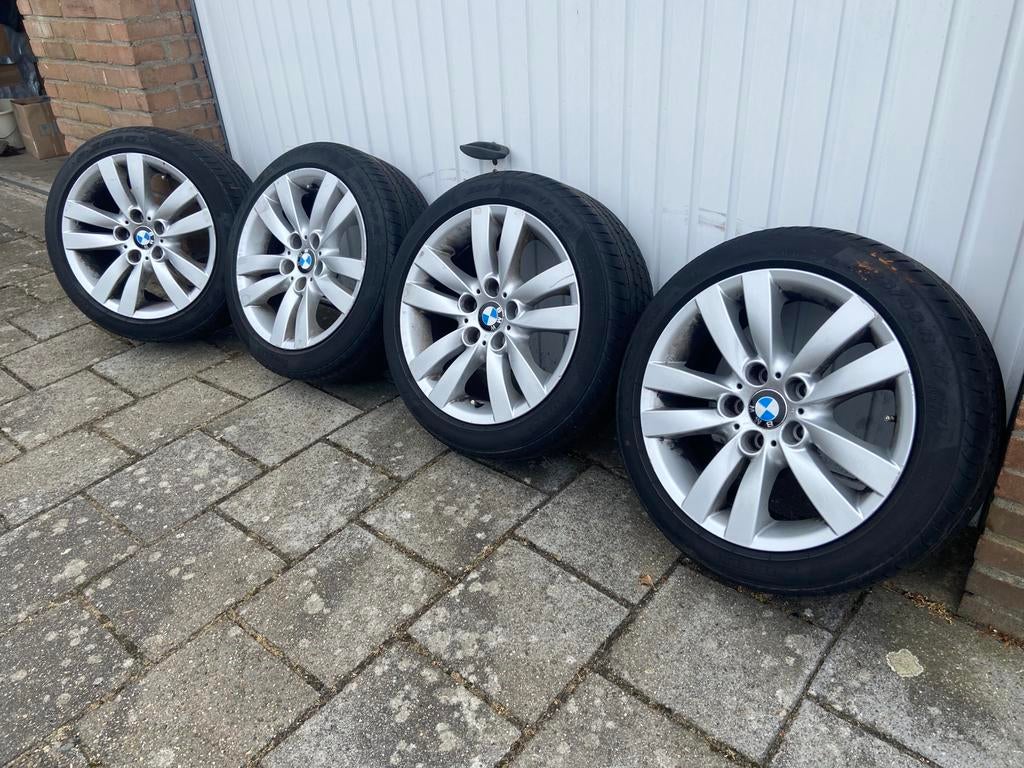 Velgen BMW origineel. Style 161, 17 inch met zomerbanden., Auto-onderdelen, Banden en Velgen, Ophalen, Gebruikt, Velg(en), 17 inch
