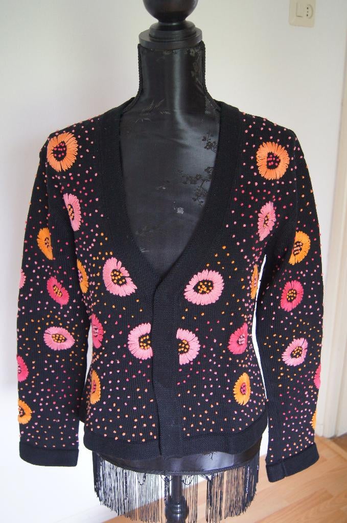 Fleurig zwart kort vest Inwear maat M, Kleding | Dames, Maat 38/40 (M), Zwart, Ophalen of Verzenden, Inwear