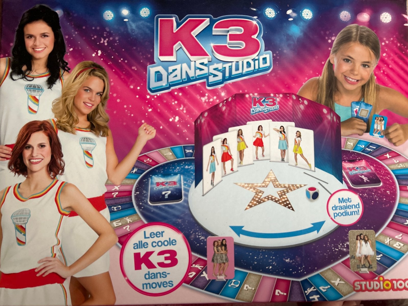 K3 Dansstudio Bordspel - Leer coole K3 dans-moves, Drie of vier spelers, Ophalen, Gebruikt