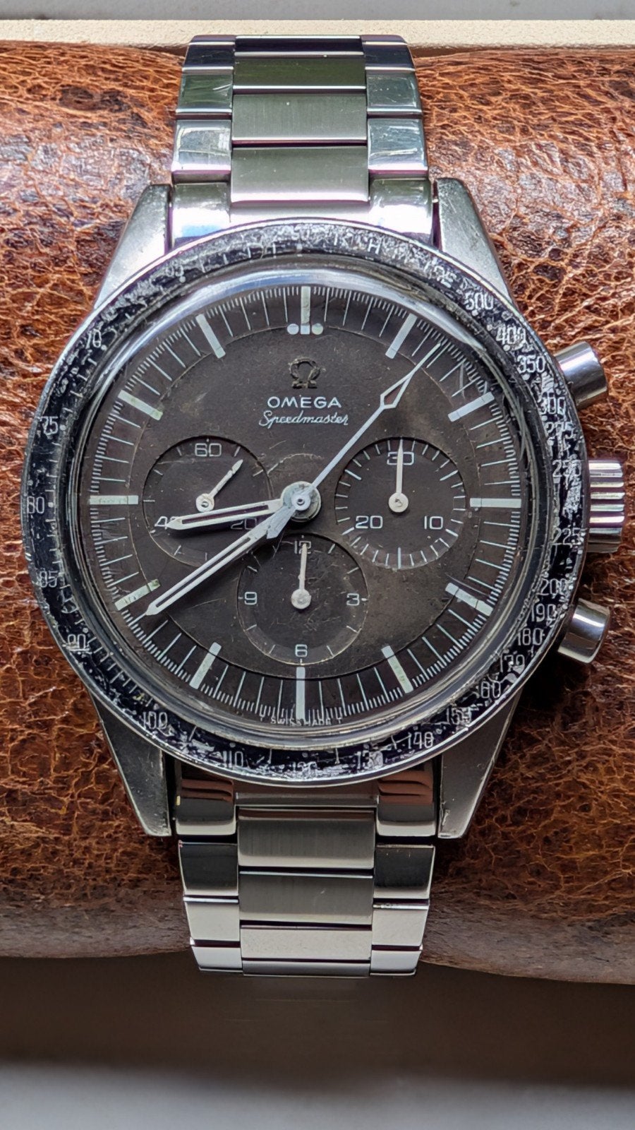 Vintage Omega Speedmaster ST 105.003-65 – Unieke “Tropical”, Ophalen, Staal, Omega, 1960 of later