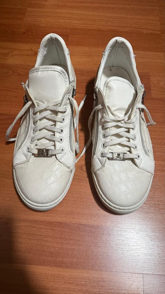 Philipp Plein Sneakers Maat 41 - Goede Conditie, Ophalen of Verzenden, Gedragen, Wit, Sneakers of Gympen