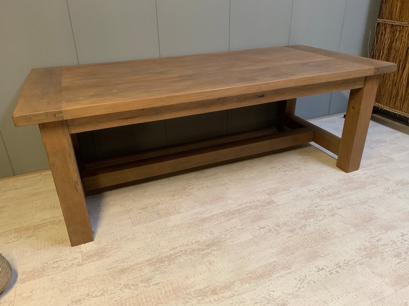 Eiken eettafel 220x100cm, Huis en Inrichting, Tafels | Eettafels, Ophalen, Eikenhout, 200 cm of meer, 50 tot 100 cm