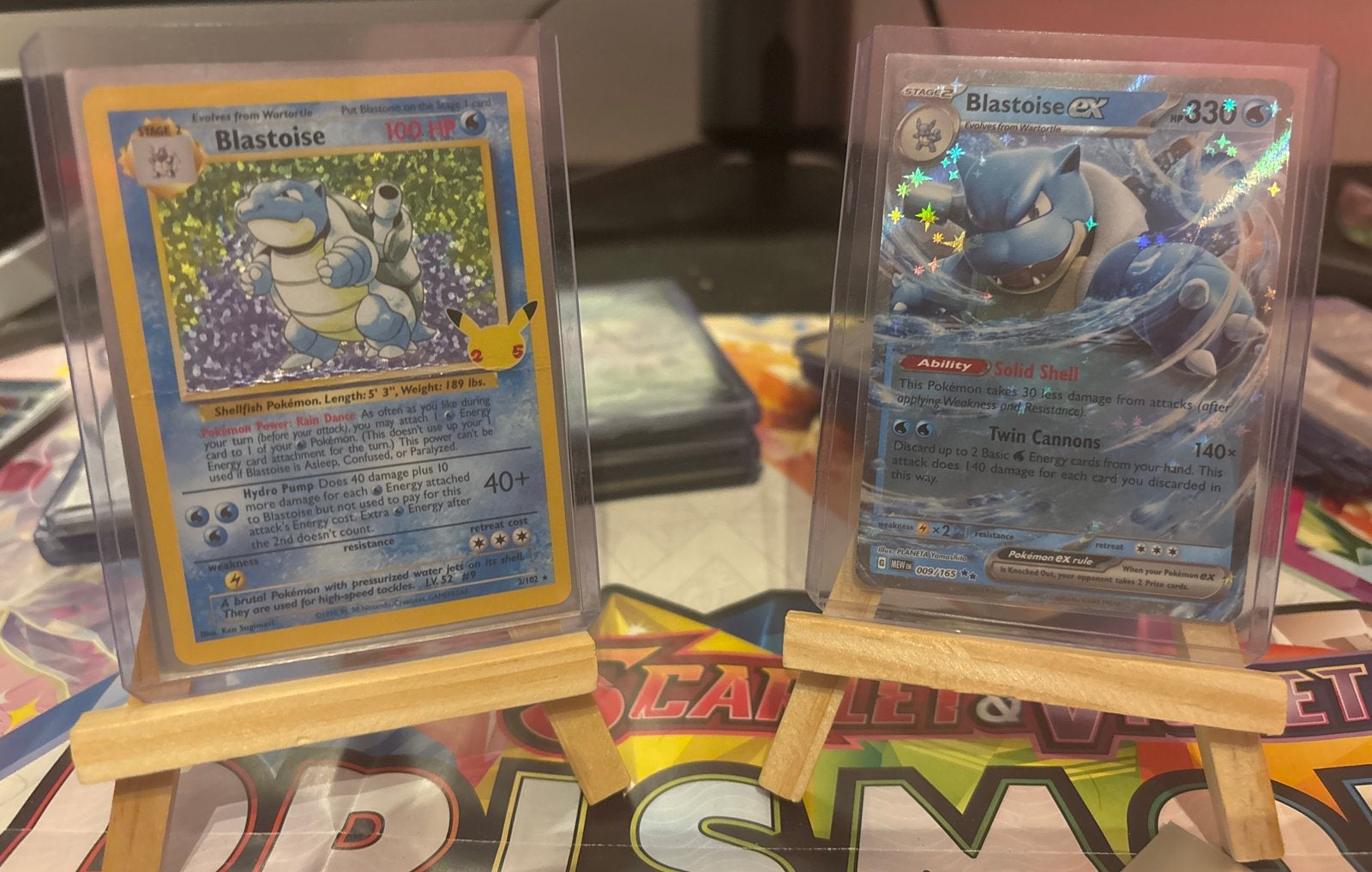 Pokémon Blastoise Kaarten: Celebrations & EX Foil, Ophalen of Verzenden, Zo goed als nieuw, Meerdere kaarten, Foil