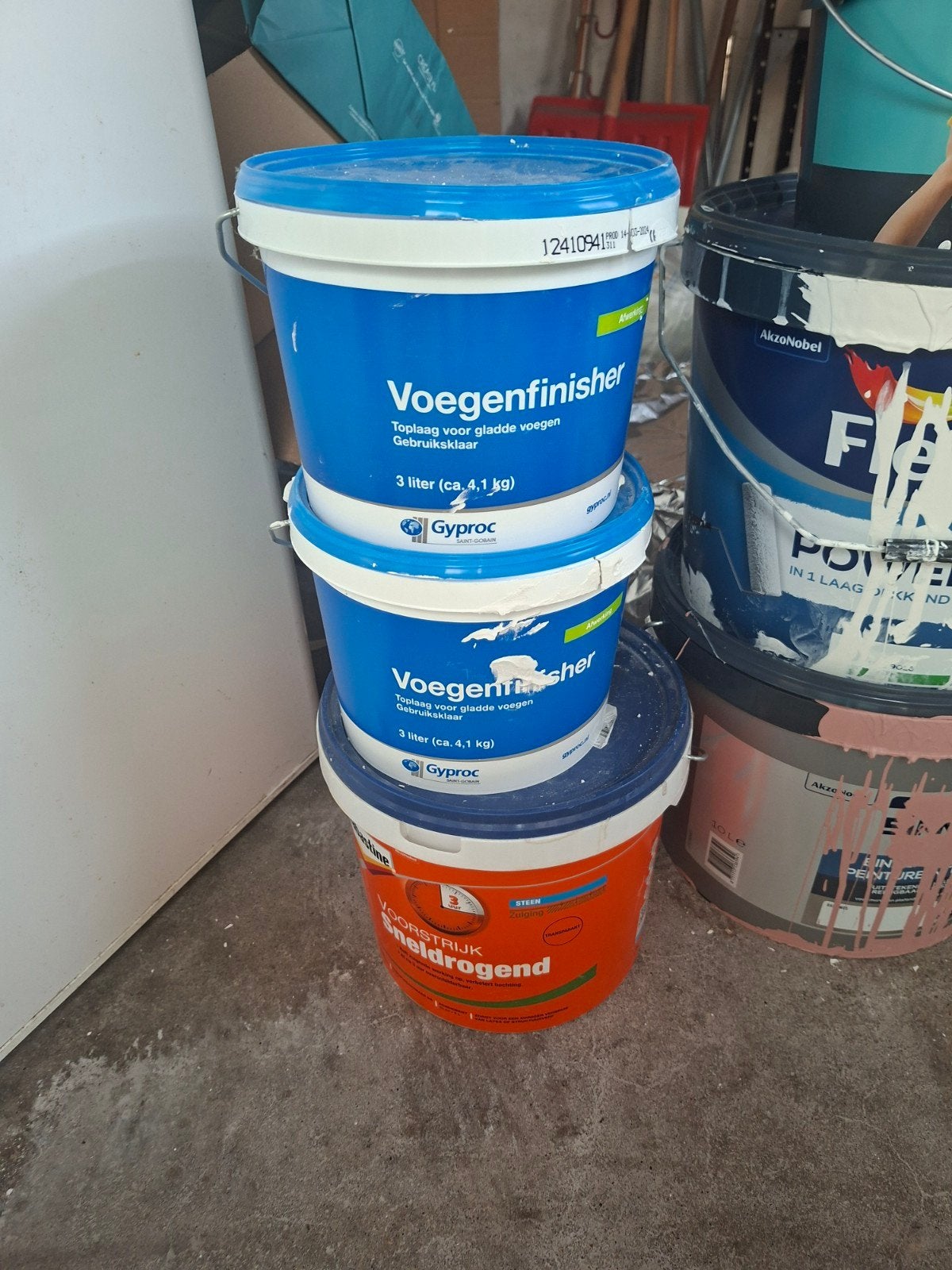 Verf pakket voor verhuizers - diverse kleuren en types, Doe-het-zelf en Verbouw, Ophalen, Gebruikt, Overige kleuren, Verf