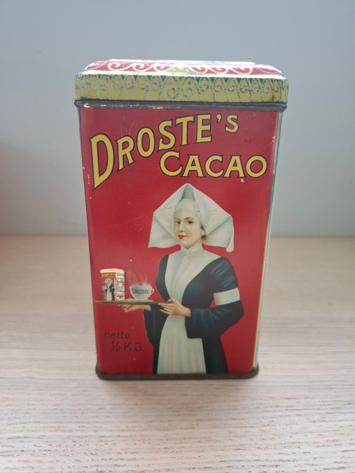 Vintage Droste's Cacao Blik 500 gram, Ophalen of Verzenden, Gebruikt, Overige, Droste