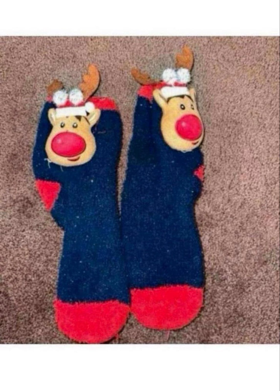 Kerst sokken  maat 35-38 rudolph, Ophalen of Verzenden