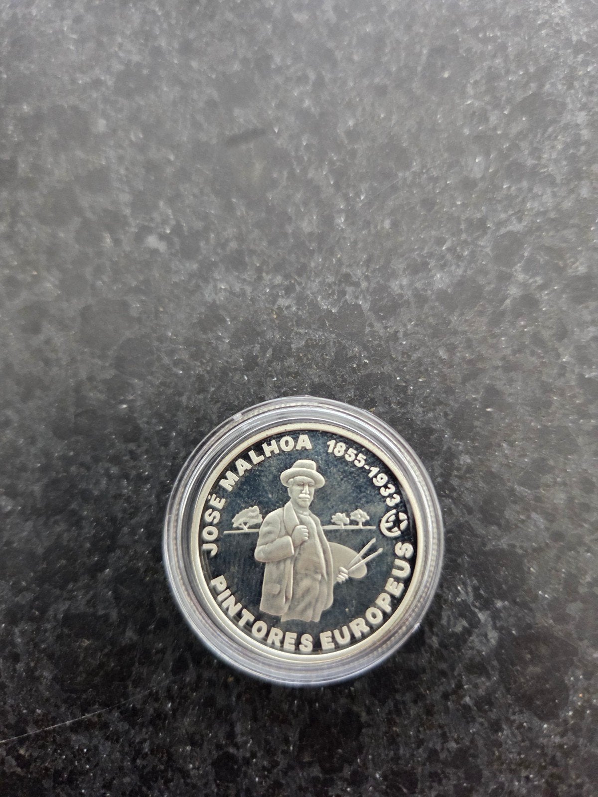 Zilveren munt 2,50 euro jose malhoa 2012 12 gram, Ophalen of Verzenden, Overige landen