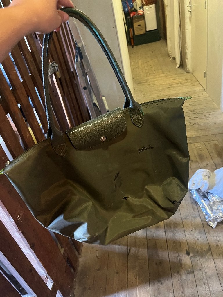 Tas longchamp, Ophalen of Verzenden, Gebruikt, Groen, Handtas