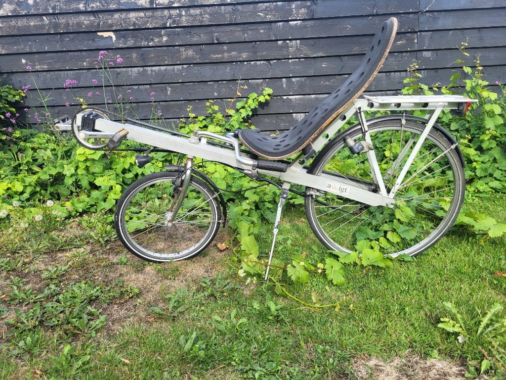 Alligt ligfiets, Gebruikt, Velgrem, Onderstuur, Ophalen