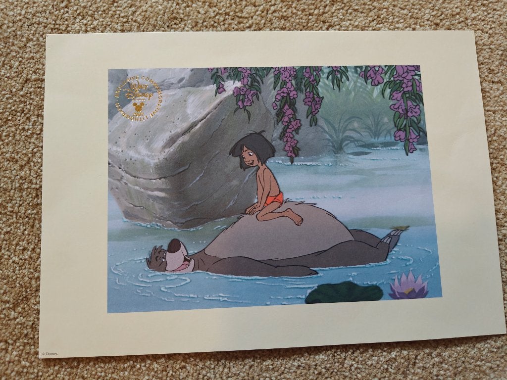 Disney's the jungle book Commemoratieve Lithografie, Ophalen, Personages en Fantasiefiguren, Lithografie