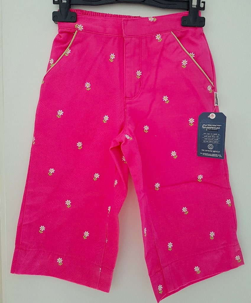 Roze gebloemde OshKosh broek maat 110 NIEUW (0556), Broek, Meisje, Nieuw, Ophalen of Verzenden